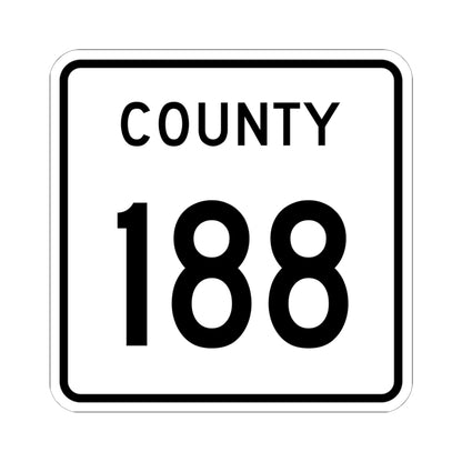 County 188 square (Minnesota) (Road Sign) STICKER Vinyl Kiss-Cut Decal