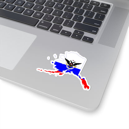 Flag-map of the Russian-American Company (Russia) STICKER Vinyl Kiss-Cut Decal