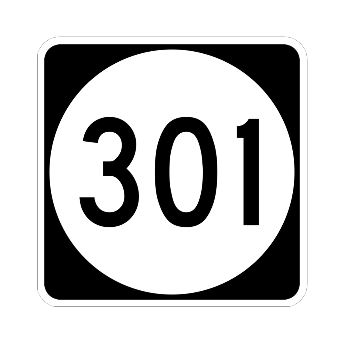 PR tertiary 301 (Puerto Rico) (Road Sign) STICKER Vinyl Kiss-Cut Decal