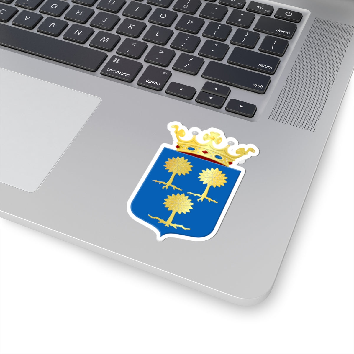 Ambt Delden wapen met kroon (Netherlands) (Coat of Arms) STICKER Vinyl Kiss-Cut Decal