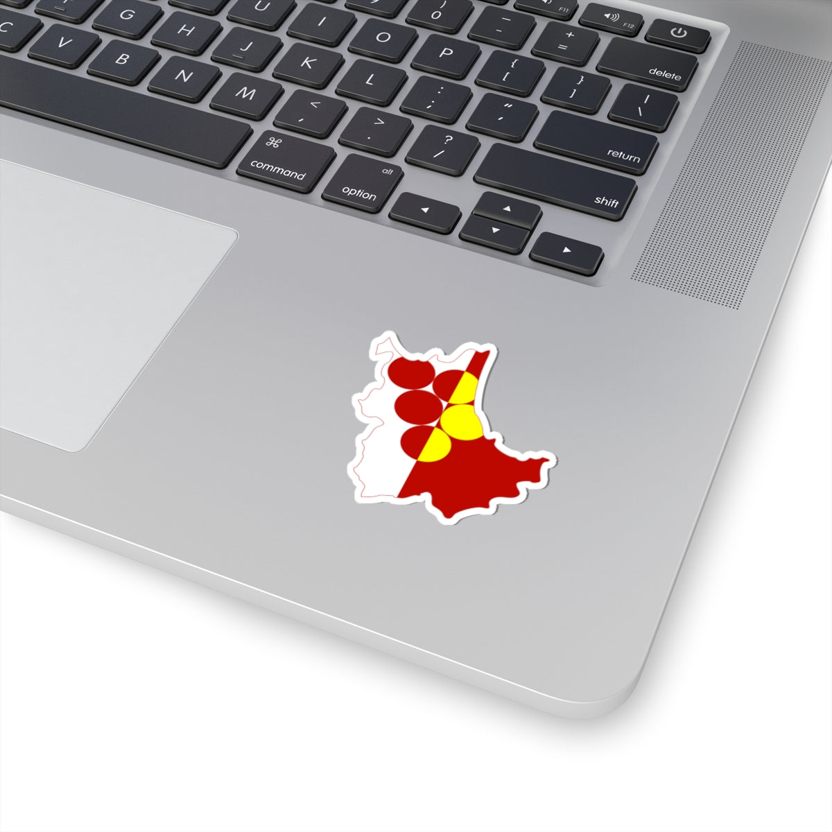 Flag map of Kavadarci Municipality (North Macedonia) STICKER Vinyl Kiss-Cut Decal