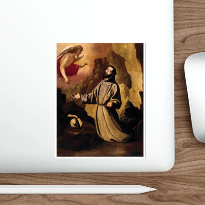 ZURBARAN, Francisco de - St Francis of Assisi Receiving the Stigmata (Artwork) STICKER Vinyl Die-Cut Decal