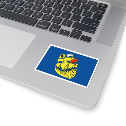 Flag of Landerneau (France) STICKER Vinyl Kiss-Cut Decal