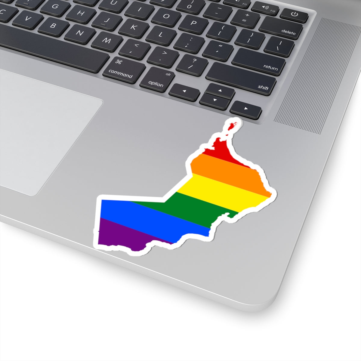 LGBT flag map of Oman (Oman) STICKER Vinyl Kiss-Cut Decal