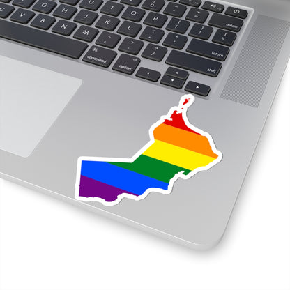 LGBT flag map of Oman (Oman) STICKER Vinyl Kiss-Cut Decal