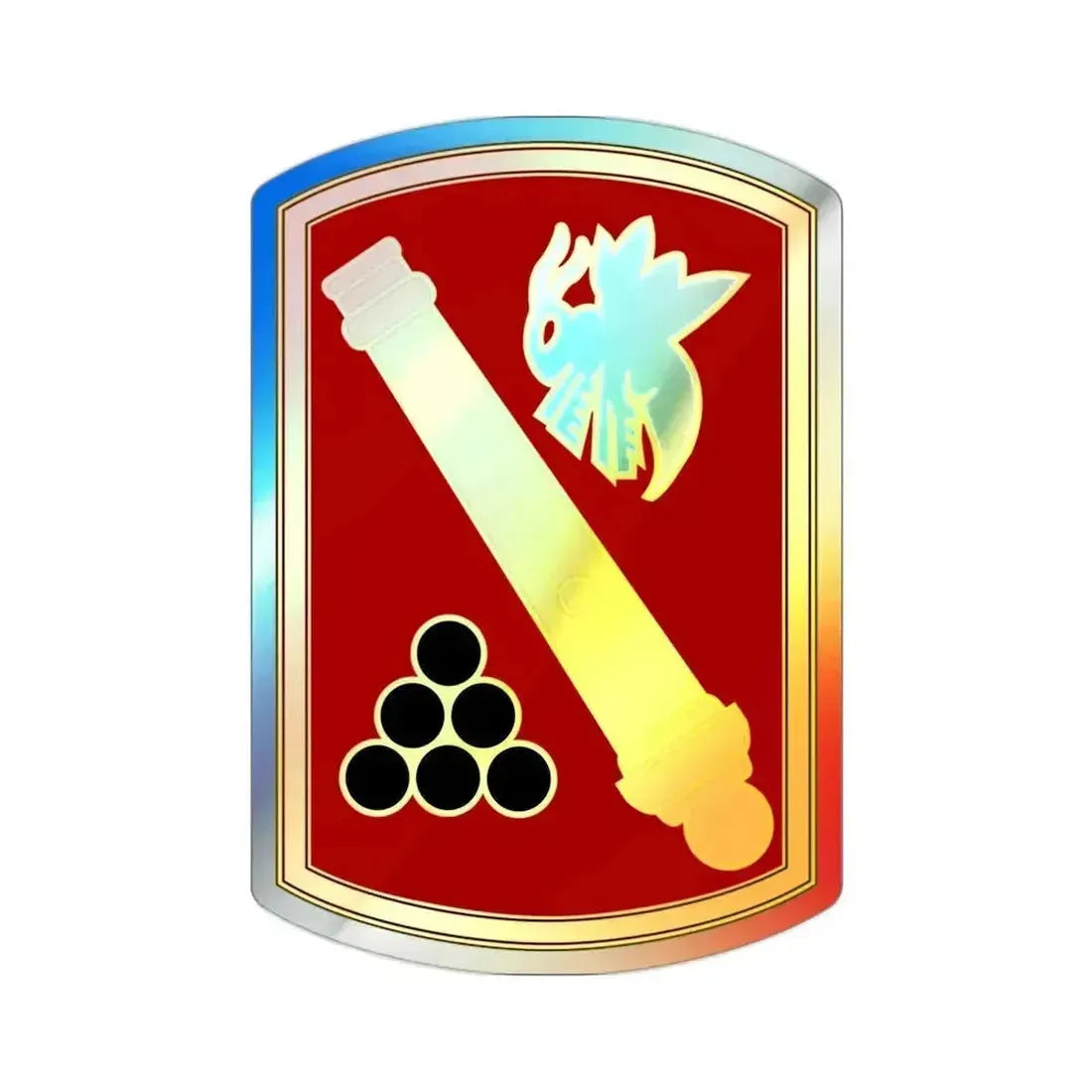 113rd Field Artillery Brigade (U.S. Army) Holographic STICKER Die-Cut Vinyl Decal 2 Inch Holographic - The Sticker Space