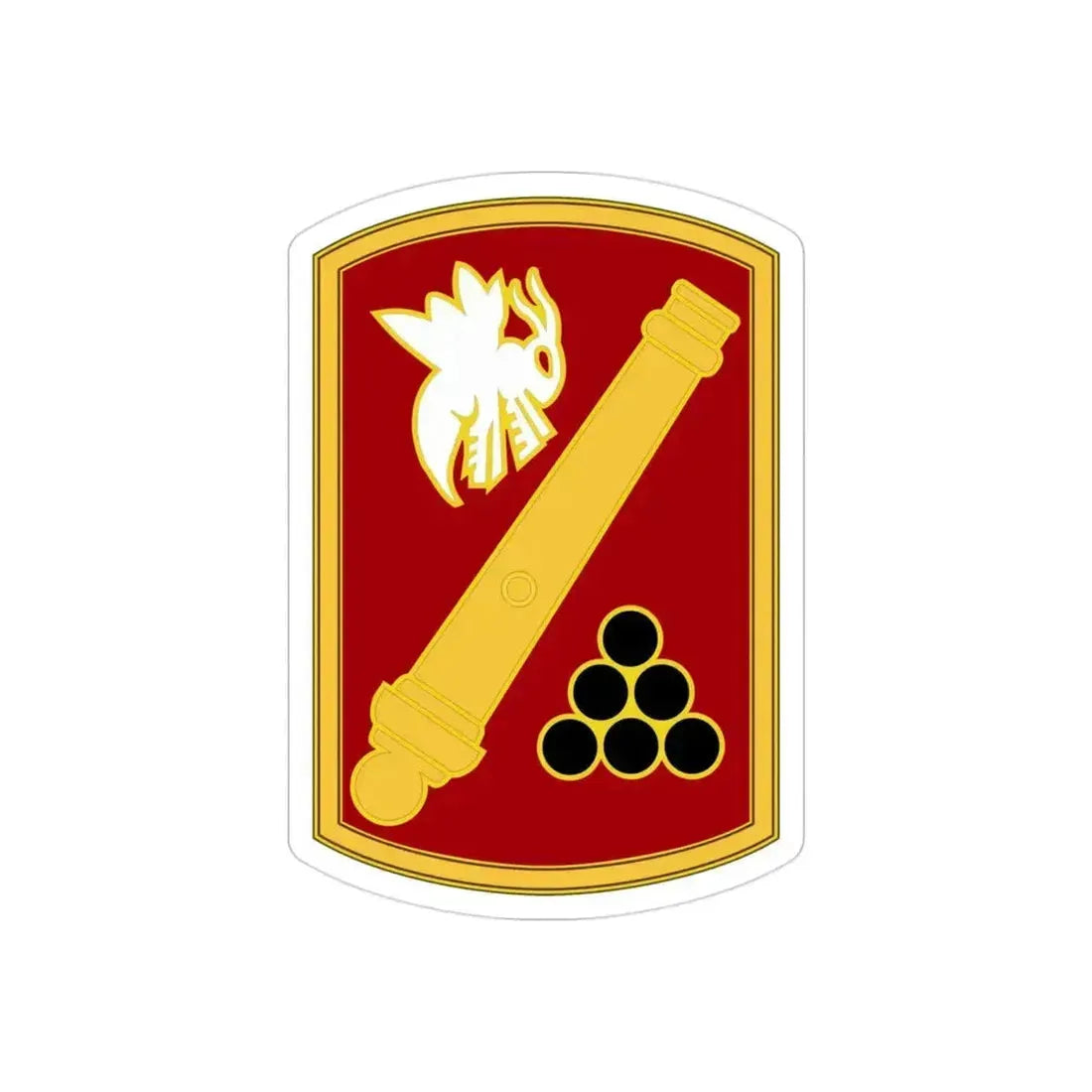 113rd Field Artillery Brigade (U.S. Army) REVERSE PRINT Transparent Die-Cut STICKER 3 Inch Die-Cut Transparent - The Sticker Space