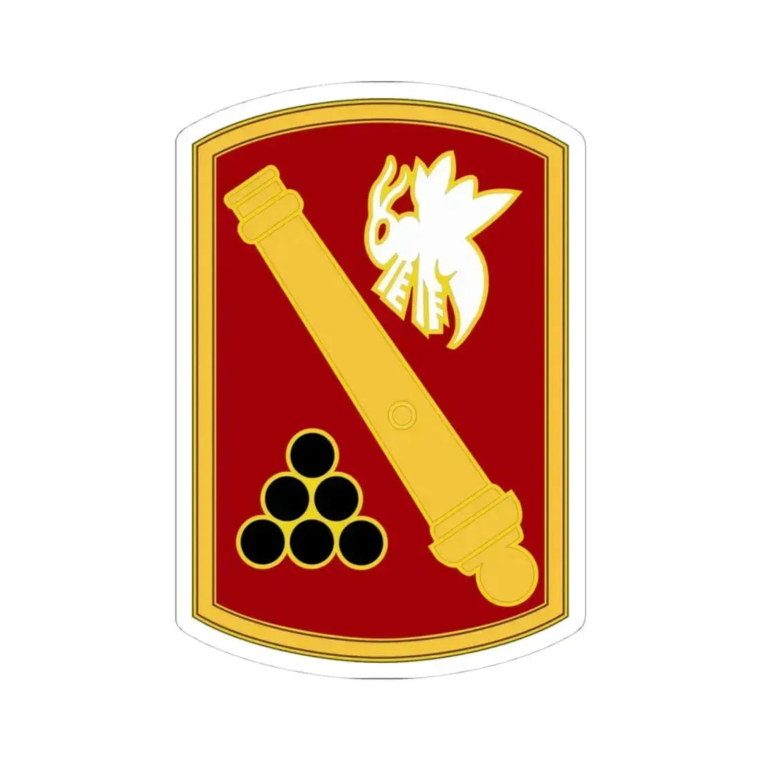 113rd Field Artillery Brigade (U.S. Army) STICKER Vinyl Kiss-Cut Decal 4 Inch White - The Sticker Space