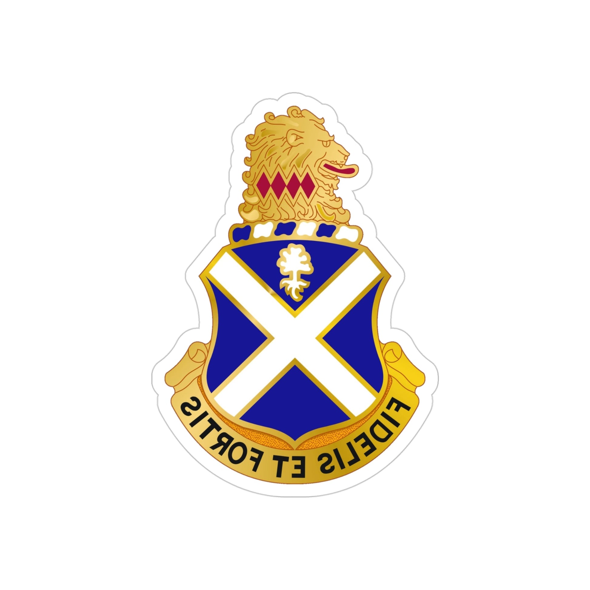 113th Infantry Regiment (U.S. Army) REVERSE PRINT Transparent STICKER-4" × 4"-The Sticker Space