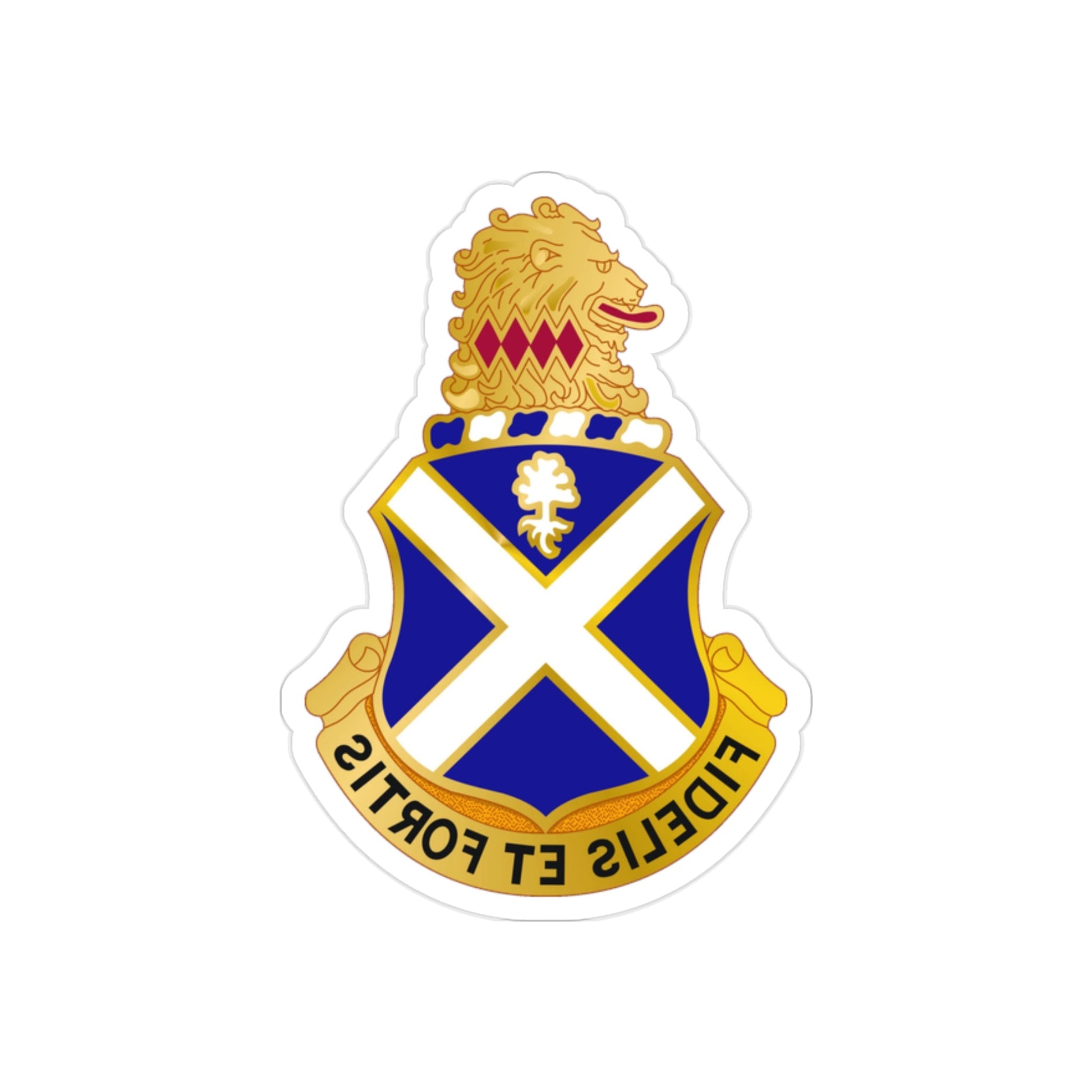 113th Infantry Regiment (U.S. Army) REVERSE PRINT Transparent STICKER-2" × 2"-The Sticker Space