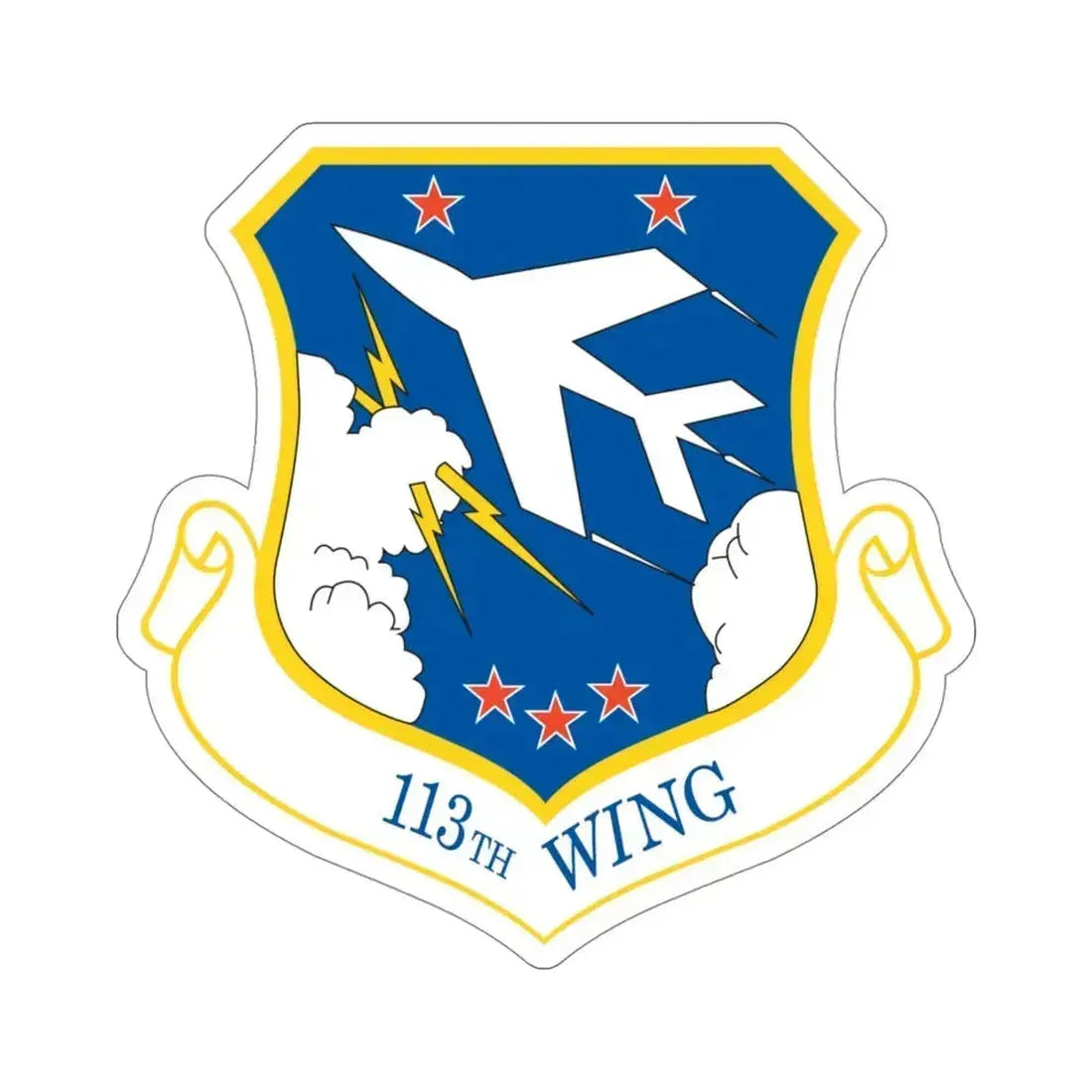 113th Wing (U.S. Air Force) STICKER Vinyl Die-Cut Decal 4 Inch - The Sticker Space