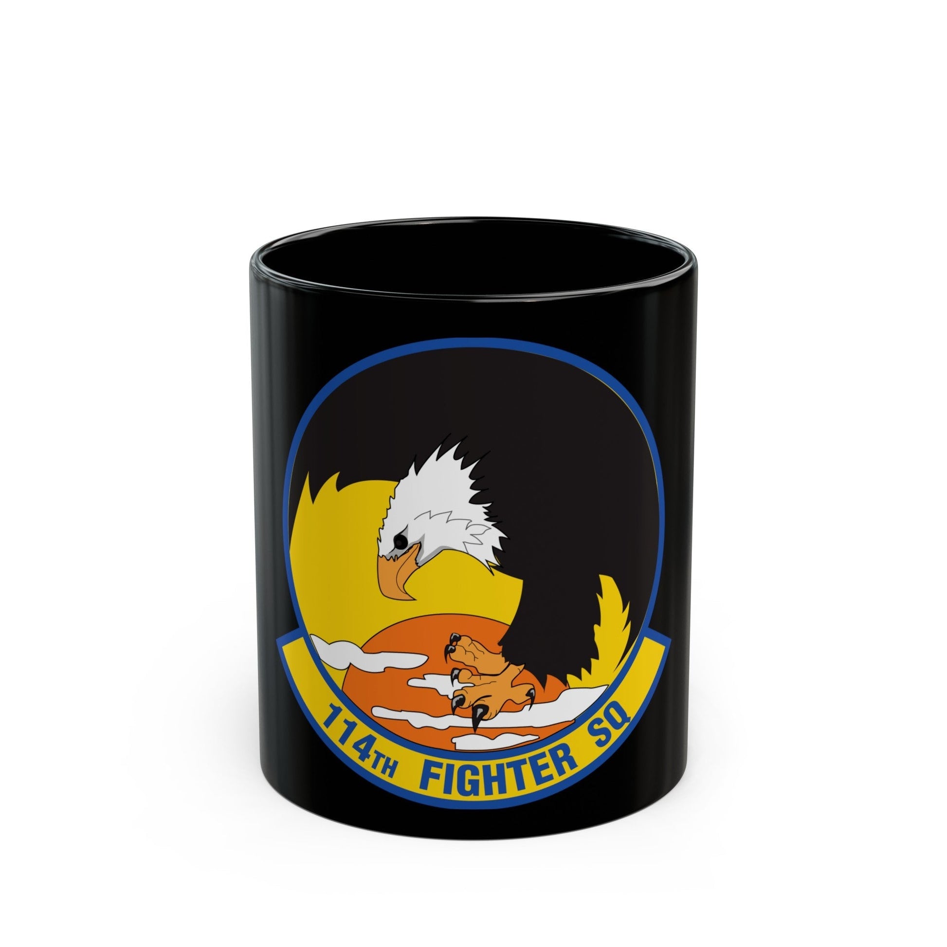 114 Fighter Squadron (U.S. Air Force) Black Coffee Mug-11oz-The Sticker Space