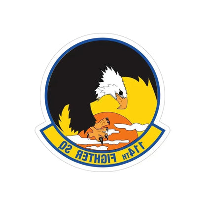 114 Fighter Squadron (U.S. Air Force) REVERSE PRINT Transparent Die-Cut STICKER 5 Inch Die-Cut Transparent - The Sticker Space