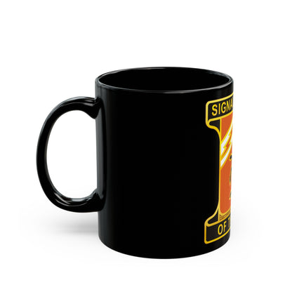 114 Signal Battalion (U.S. Army) Black Coffee Mug-The Sticker Space