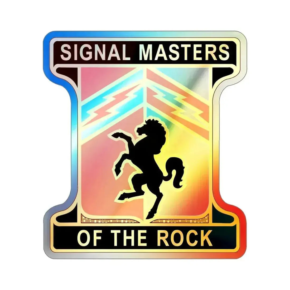 114 Signal Battalion (U.S. Army) Holographic STICKER Die-Cut Vinyl Decal - The Sticker Space