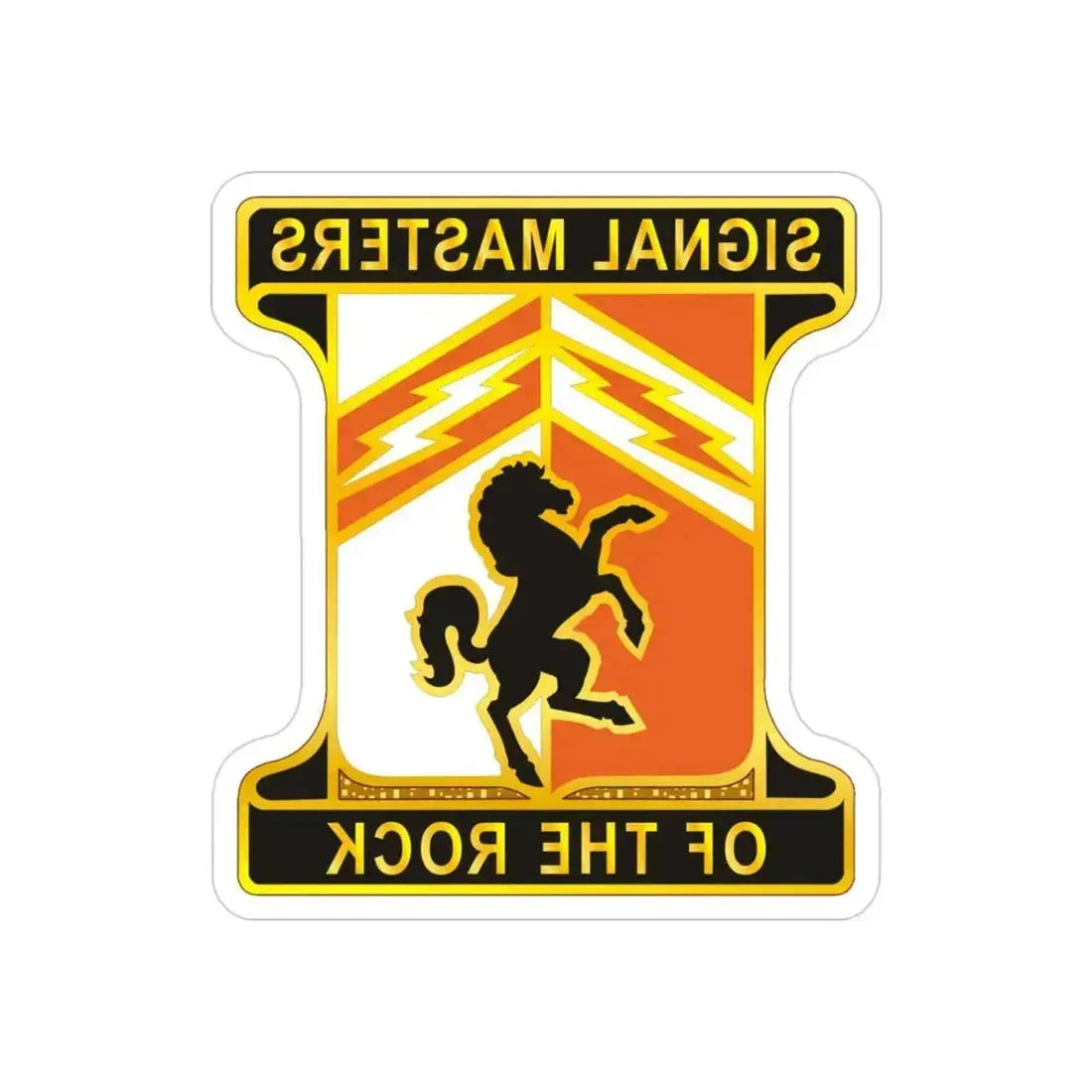 114 Signal Battalion (U.S. Army) REVERSE PRINT Transparent Die-Cut STICKER - The Sticker Space