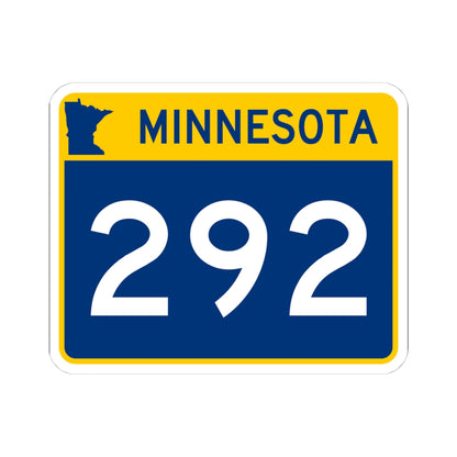 MN-292 wide (Minnesota) (Road Sign) STICKER Vinyl Kiss-Cut Decal