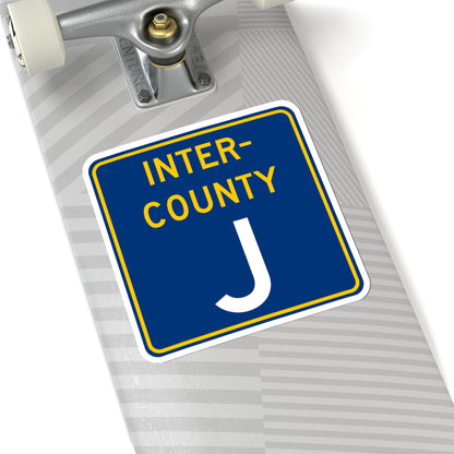 Inter County Route J MN (Minnesota) (Road Sign) STICKER Vinyl Kiss-Cut Decal