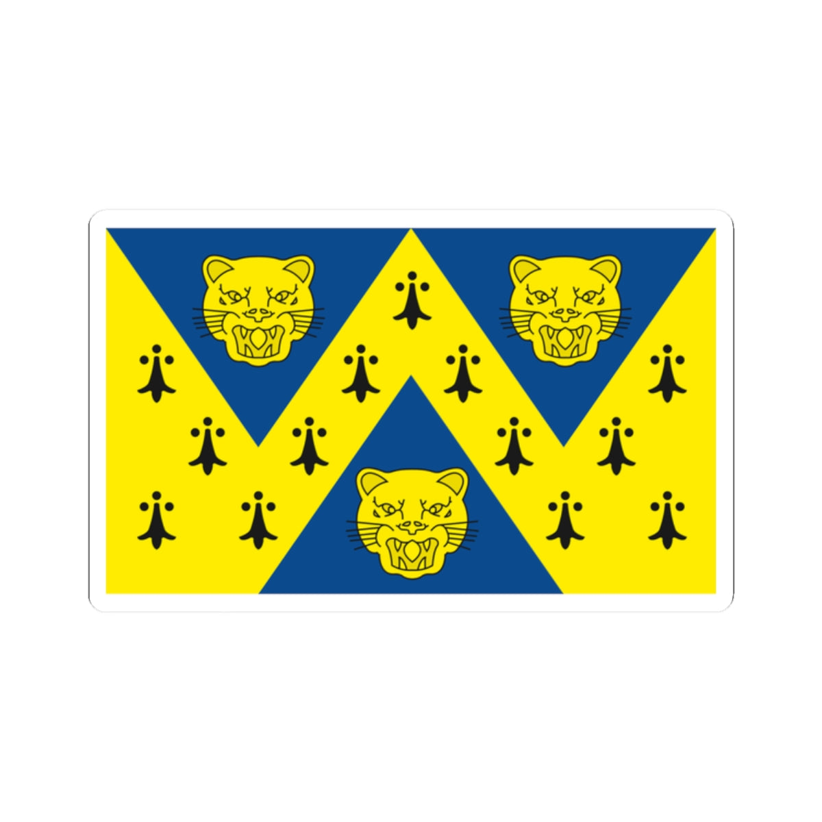 Flag of Shropshire (England) STICKER Vinyl Kiss-Cut Decal
