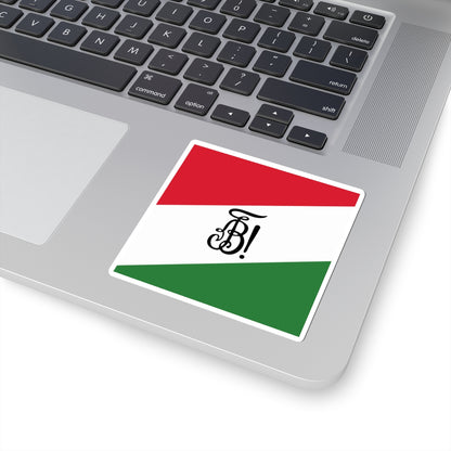 Fahne Burgundia (Switzerland) STICKER Vinyl Kiss-Cut Decal