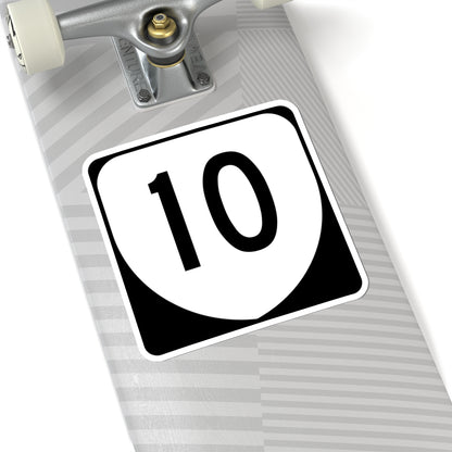 Virginia 10 (Virginia) (Road Sign) STICKER Vinyl Kiss-Cut Decal