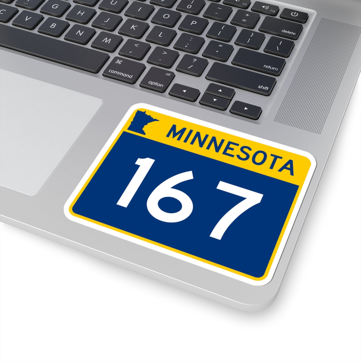 MN-167 wide (Minnesota) (Road Sign) STICKER Vinyl Kiss-Cut Decal