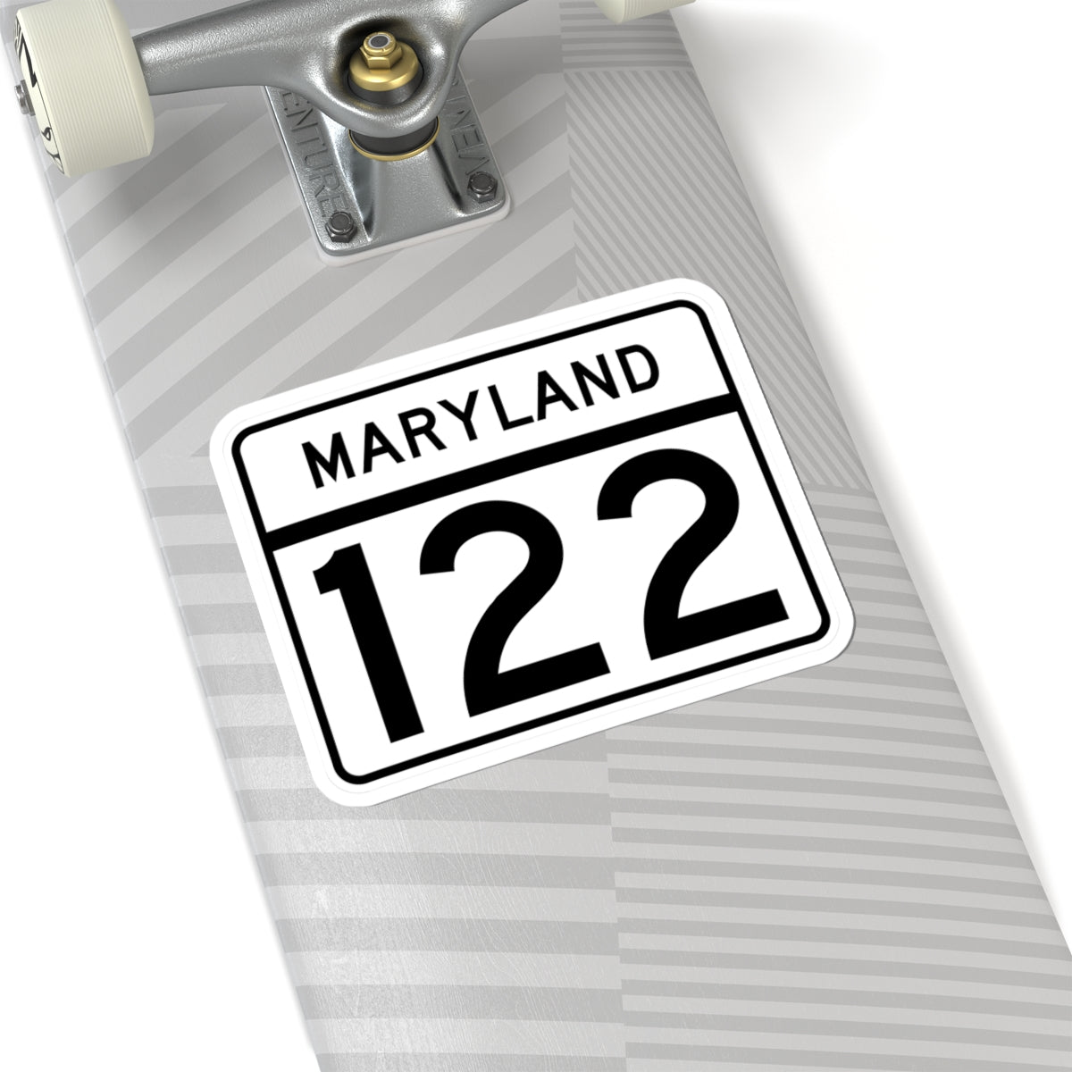 MD Route 122 (Maryland) (Road Sign) STICKER Vinyl Kiss-Cut Decal