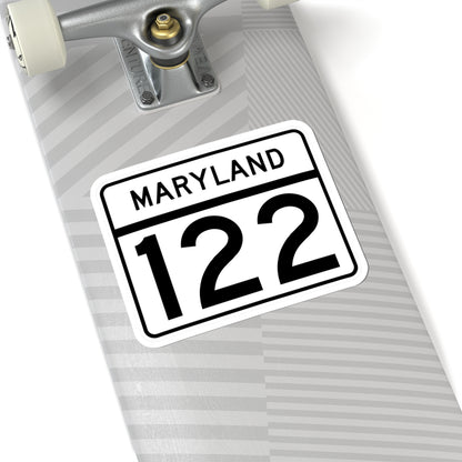 MD Route 122 (Maryland) (Road Sign) STICKER Vinyl Kiss-Cut Decal