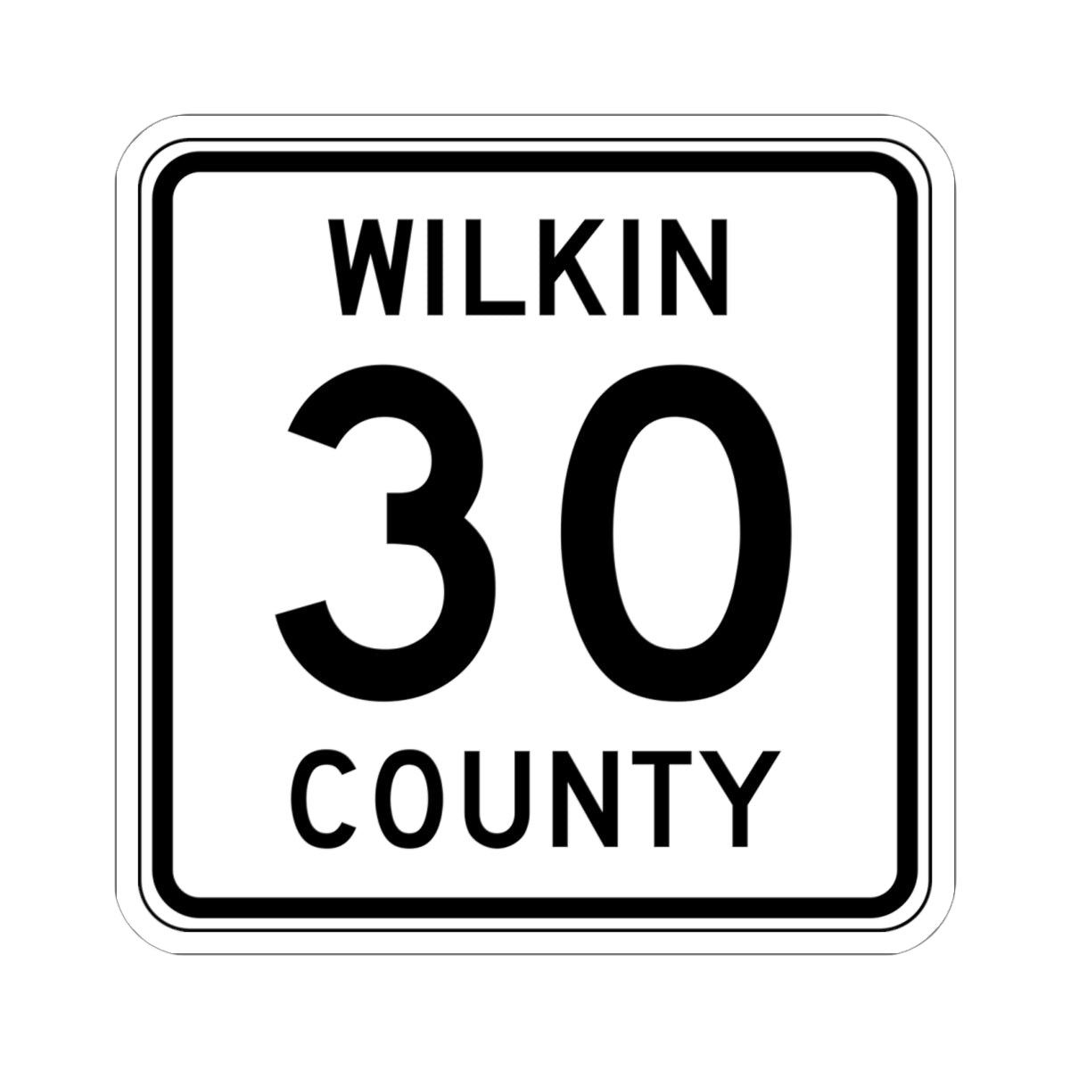 Wilkin County Route 30 MN (Minnesota) (Road Sign) STICKER Vinyl Kiss-Cut Decal