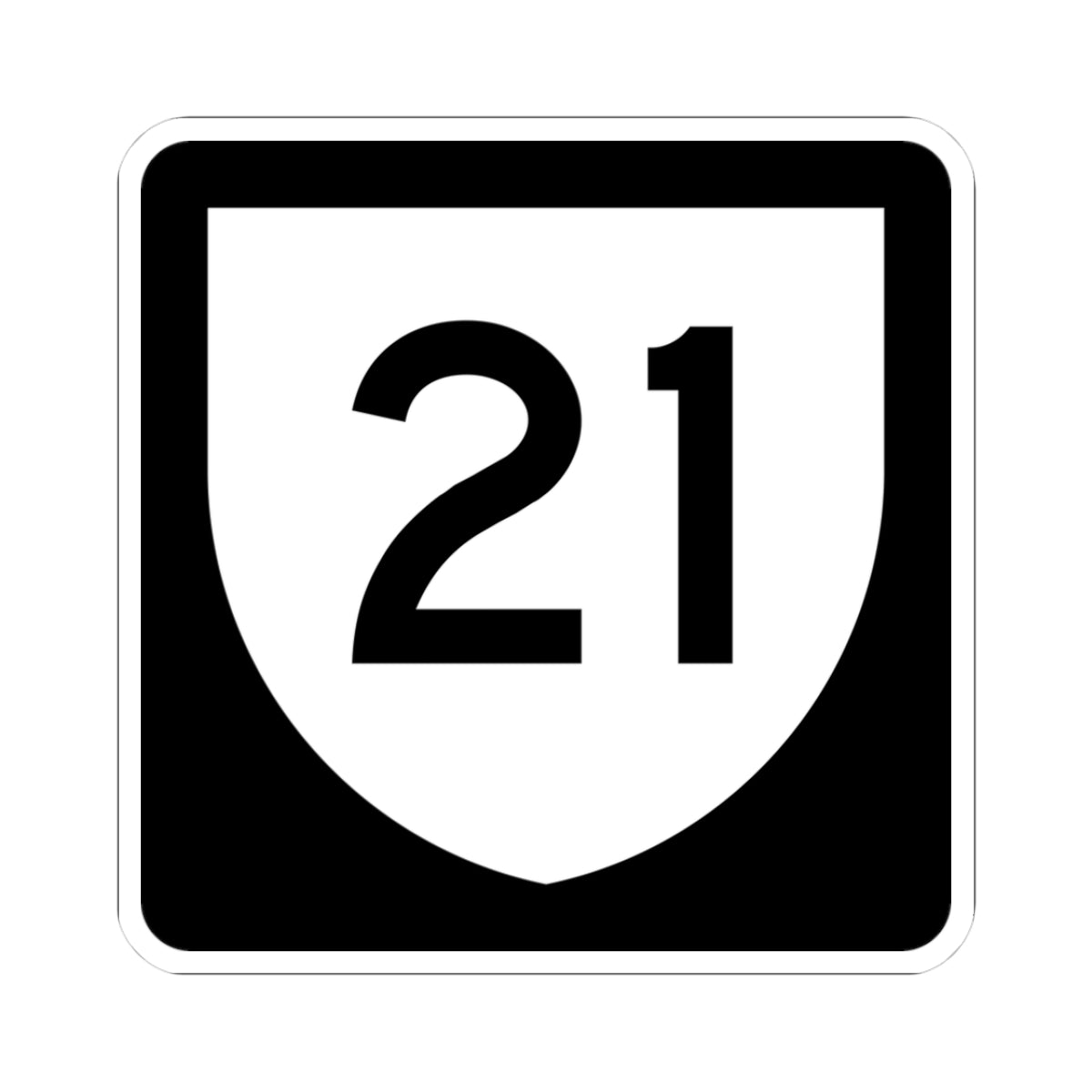 PR urban primary 21 (Puerto Rico) (Road Sign) STICKER Vinyl Kiss-Cut Decal
