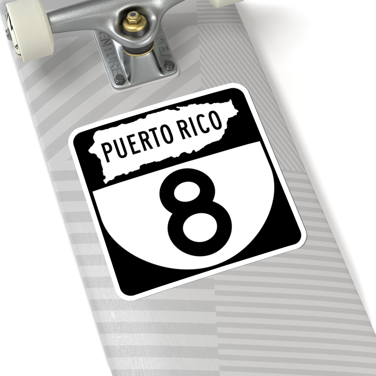 PR old 8 (Puerto Rico) (Road Sign) STICKER Vinyl Kiss-Cut Decal