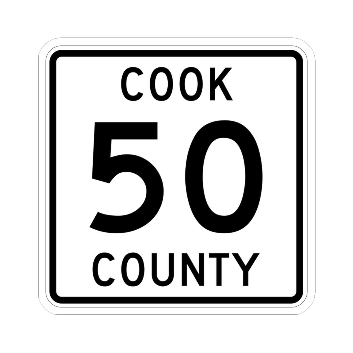 Cook County 50 MN (Minnesota) (Road Sign) STICKER Vinyl Kiss-Cut Decal