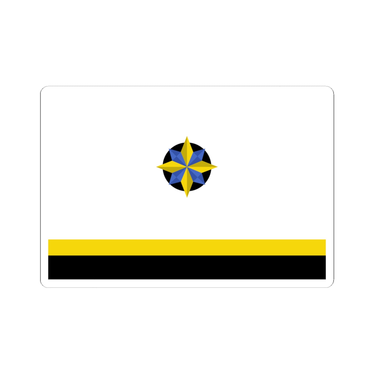 Flag of Kovdorsky rayon Murmansk oblast (Russia) STICKER Vinyl Kiss-Cut Decal
