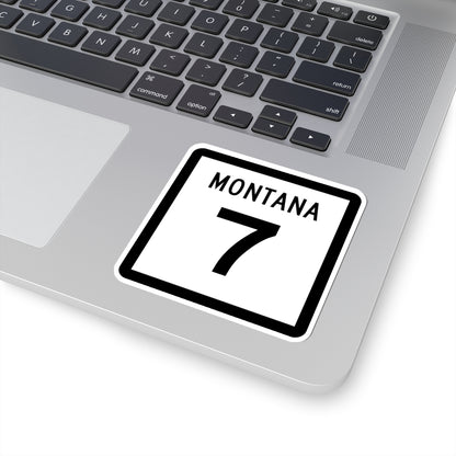 MT-7 (Montana) (Road Sign) STICKER Vinyl Kiss-Cut Decal