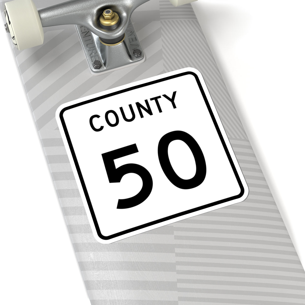 County 50 square (Minnesota) (Road Sign) STICKER Vinyl Kiss-Cut Decal