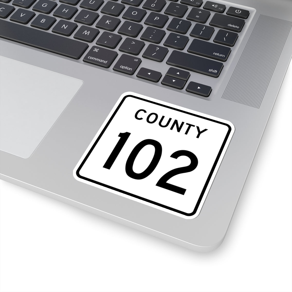 County 102 square (Minnesota) (Road Sign) STICKER Vinyl Kiss-Cut Decal