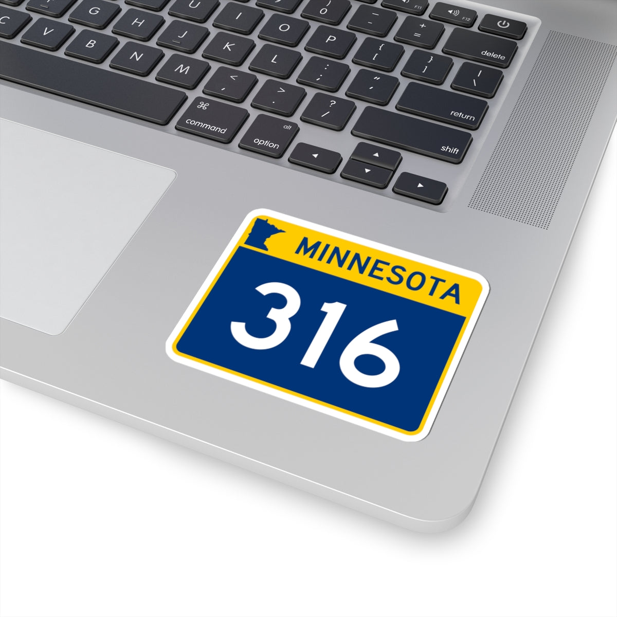 MN-316 wide (Minnesota) (Road Sign) STICKER Vinyl Kiss-Cut Decal