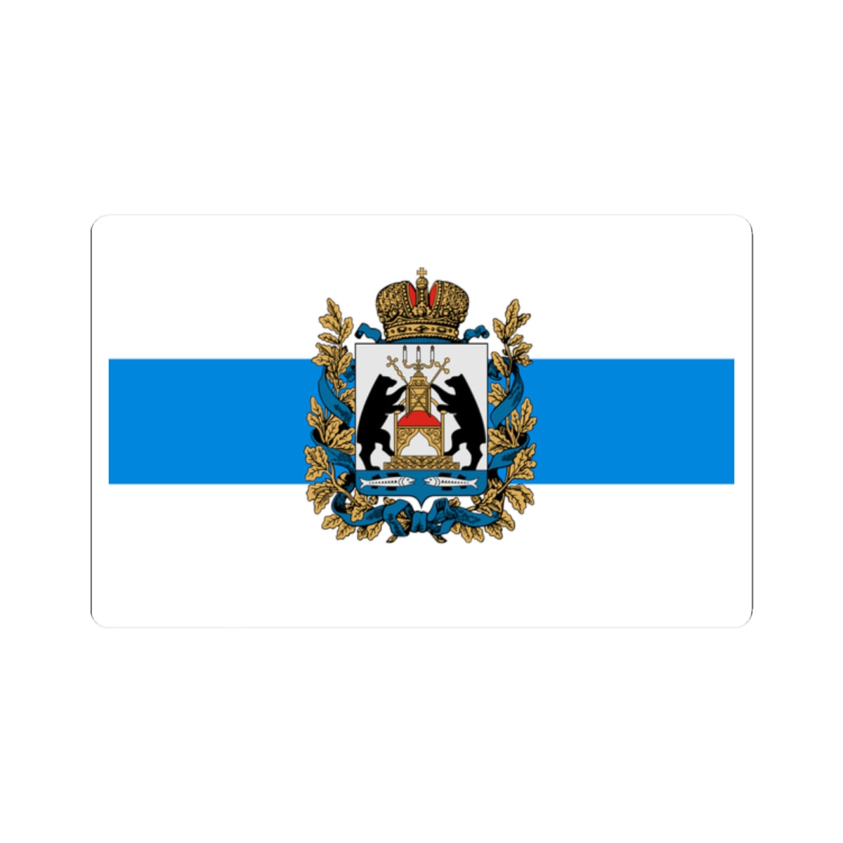 Unofficial flag of Novgorod Oblast until 2007 (Russia) STICKER Vinyl Kiss-Cut Decal