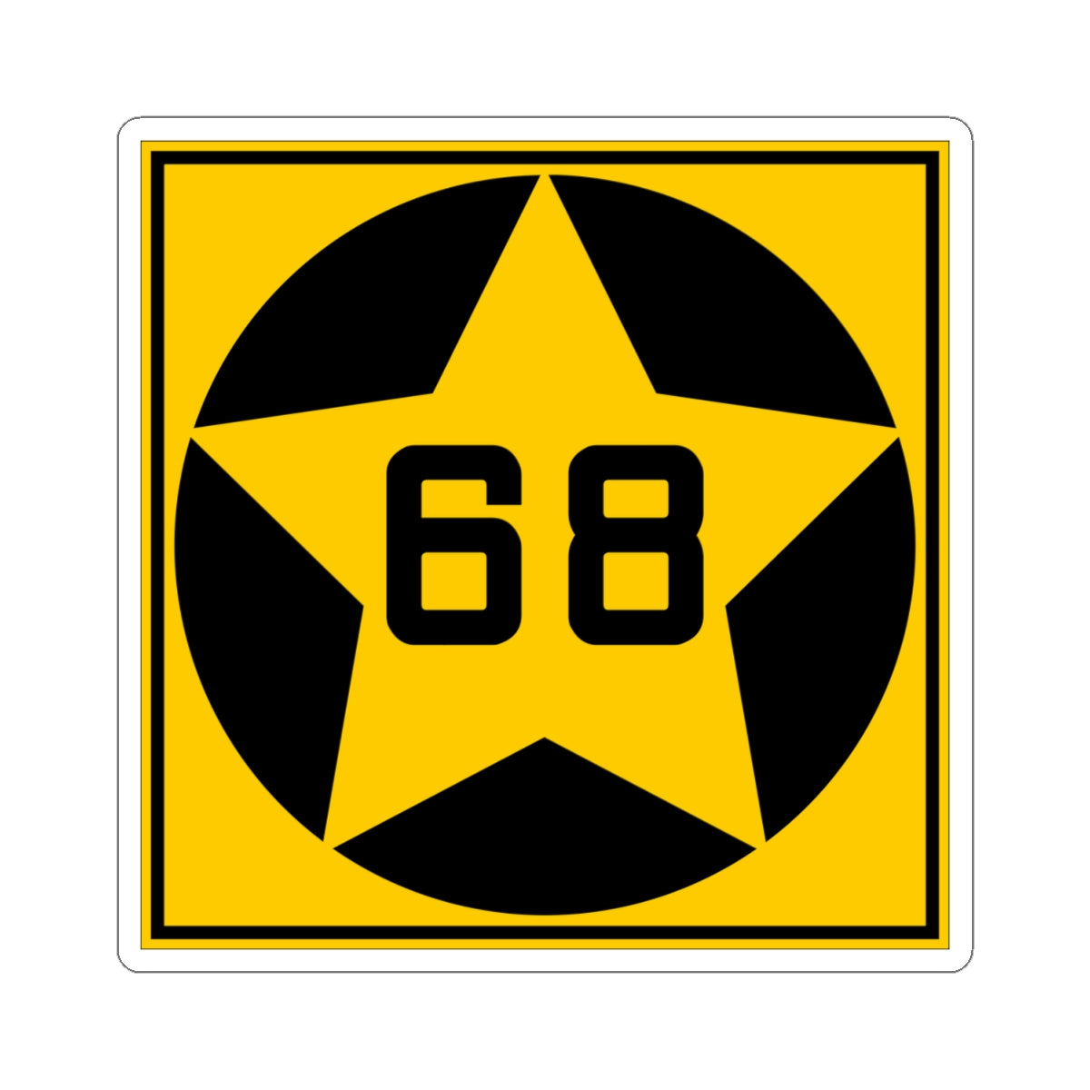 MN-68 1920 (Minnesota) (Road Sign) STICKER Vinyl Kiss-Cut Decal