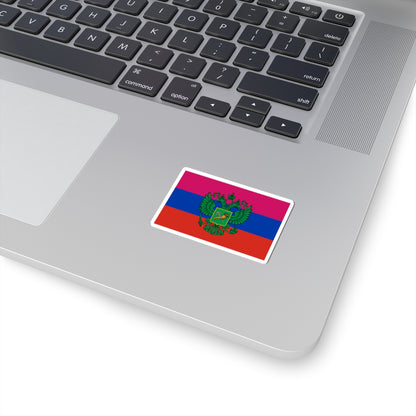 Flag of Russian occupied Kharkov Oblast (Russia) STICKER Vinyl Kiss-Cut Decal
