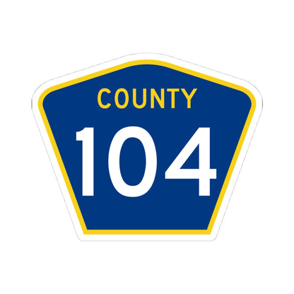County 104 MN (Minnesota) (Road Sign) STICKER Vinyl Kiss-Cut Decal
