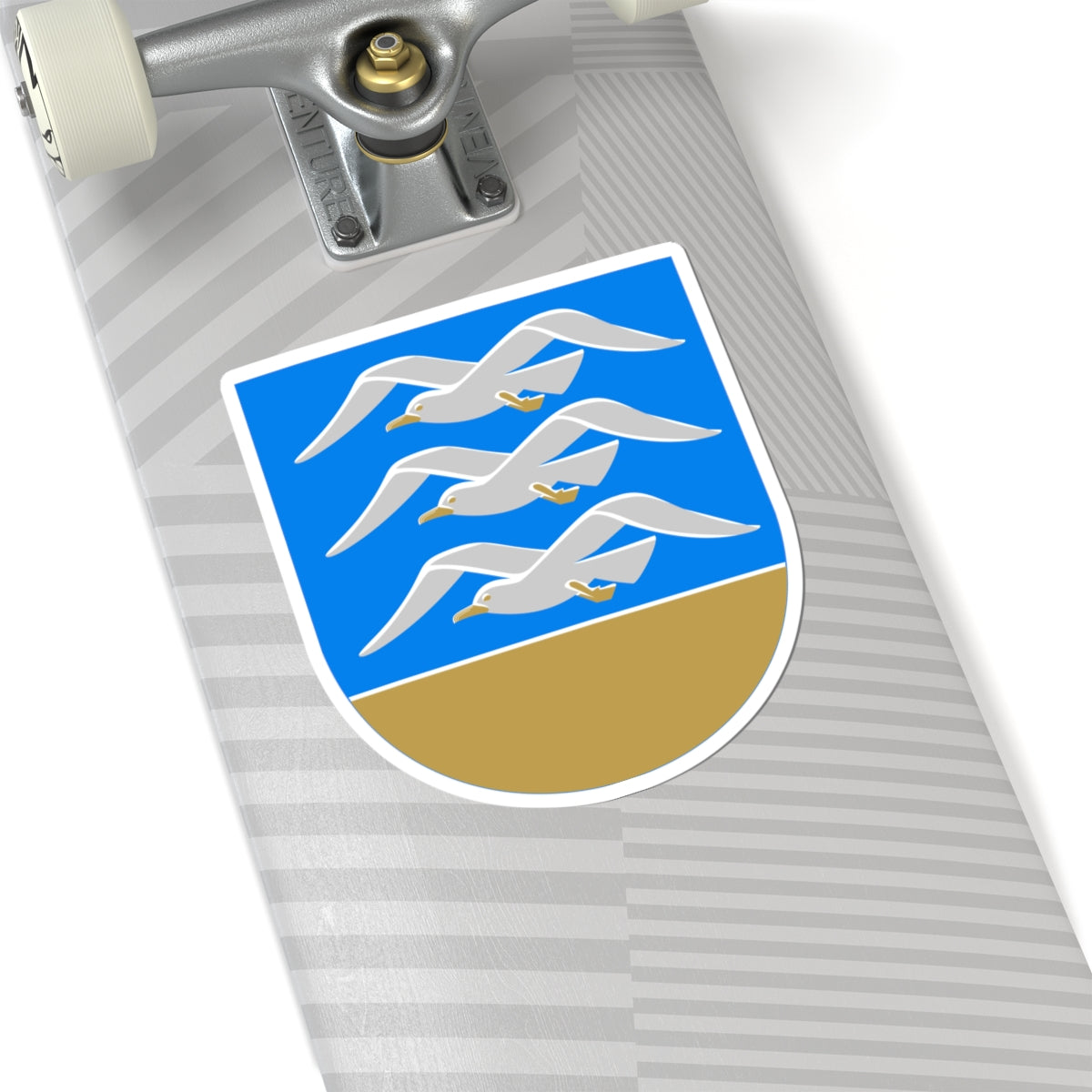 Rauman mlk.vaakuna (Finland) (Coat of Arms) STICKER Vinyl Kiss-Cut Decal