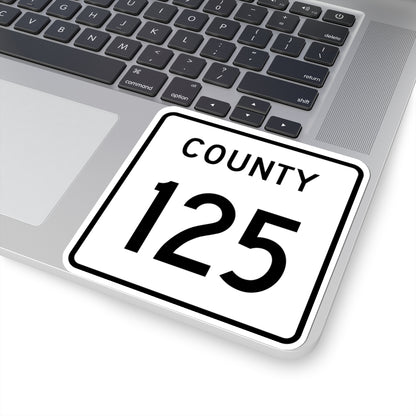 County 125 square (Minnesota) (Road Sign) STICKER Vinyl Kiss-Cut Decal