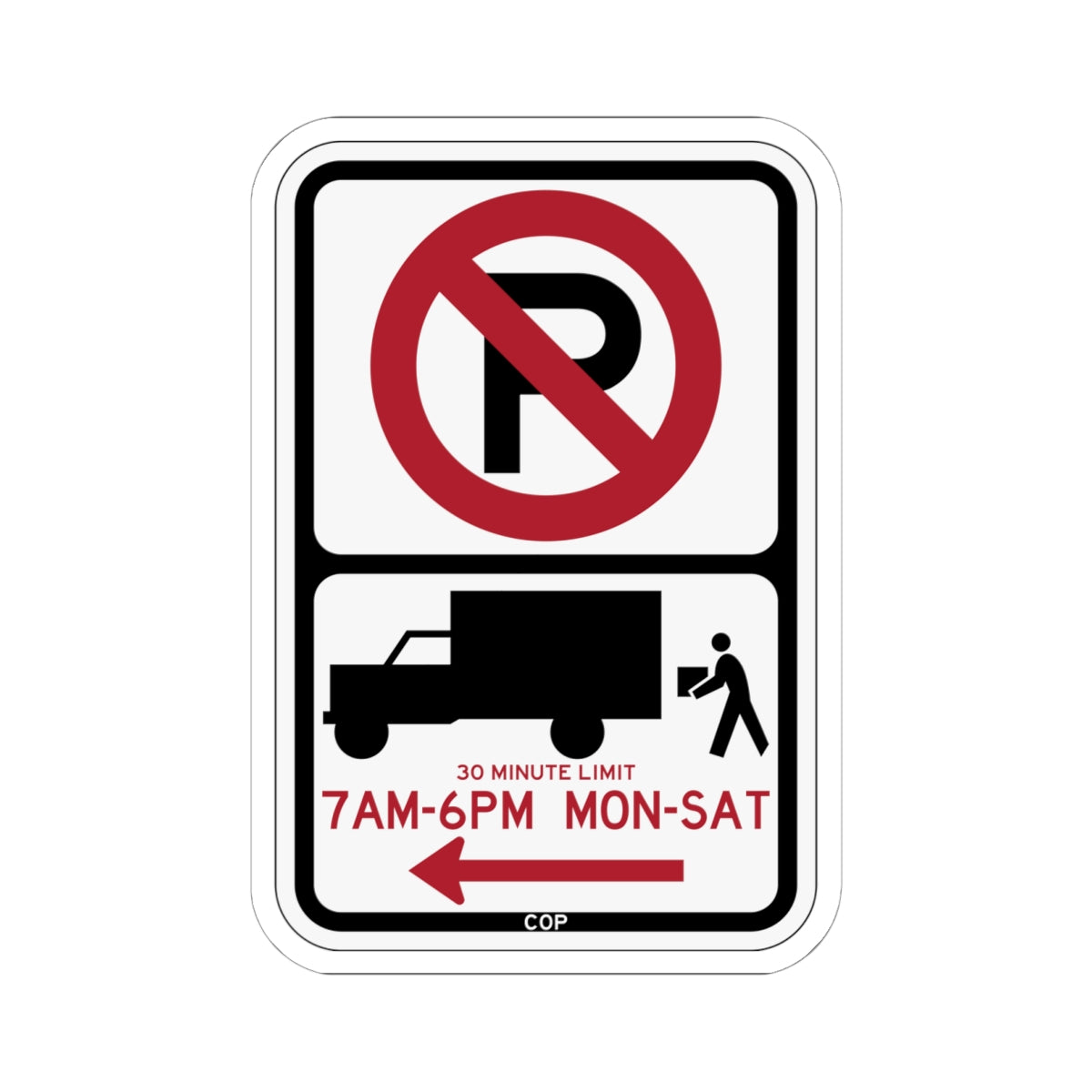PBOT Road sign P2020L (Oregon) (Road Sign) STICKER Vinyl Kiss-Cut Decal