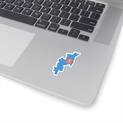Flag map of Chiang Mai (Thailand) STICKER Vinyl Kiss-Cut Decal