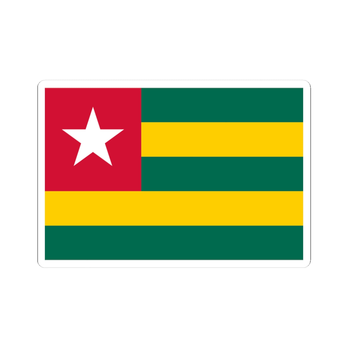 Flag of Togo 3-2 (Togo) STICKER Vinyl Kiss-Cut Decal