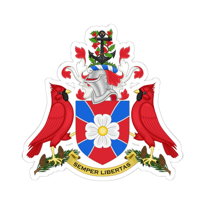 Arms of Prince George County Virginia (United States) (Coat of Arms) STICKER Vinyl Kiss-Cut Decal