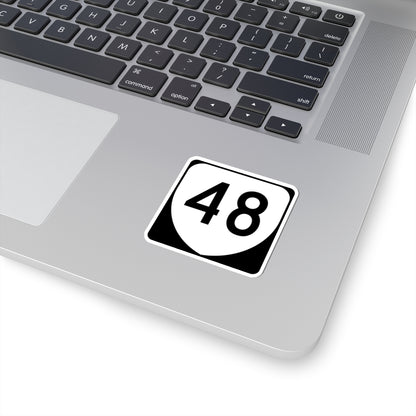 Virginia 48 (Virginia) (Road Sign) STICKER Vinyl Kiss-Cut Decal