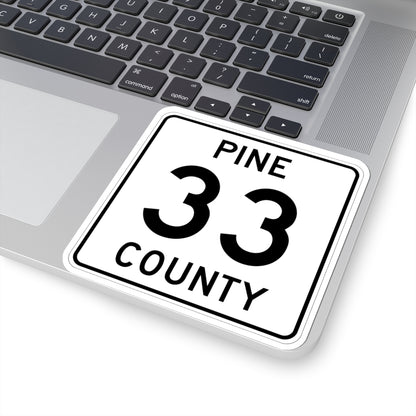 Pine County Route 33 MN (Minnesota) (Road Sign) STICKER Vinyl Kiss-Cut Decal