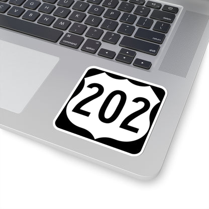US 202 square (New Hampshire) (Road Sign) STICKER Vinyl Kiss-Cut Decal